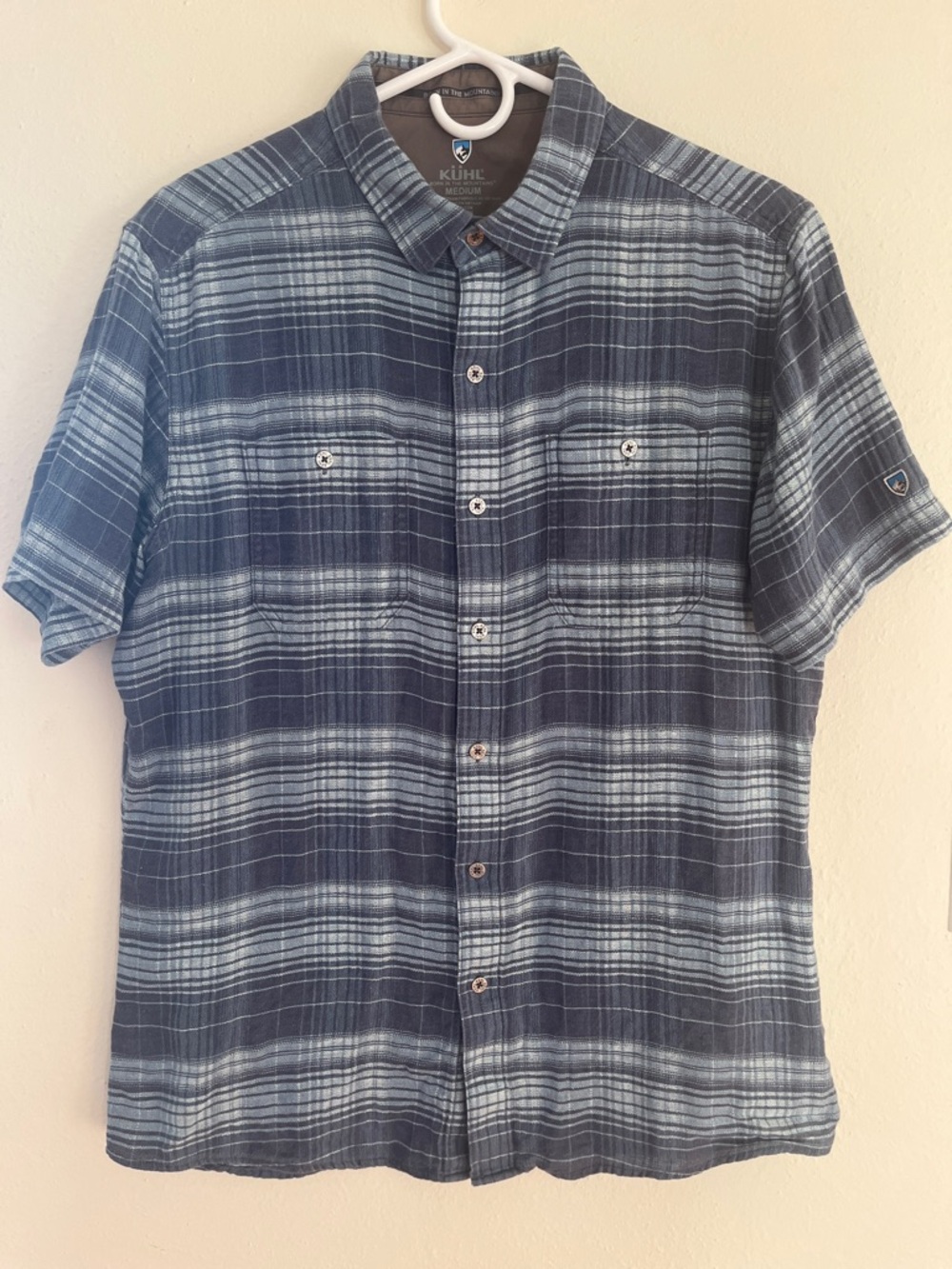 Kuhl Men’s SKORPIO Short-Sleeve Button-Down Shirt - Linen and Cotton